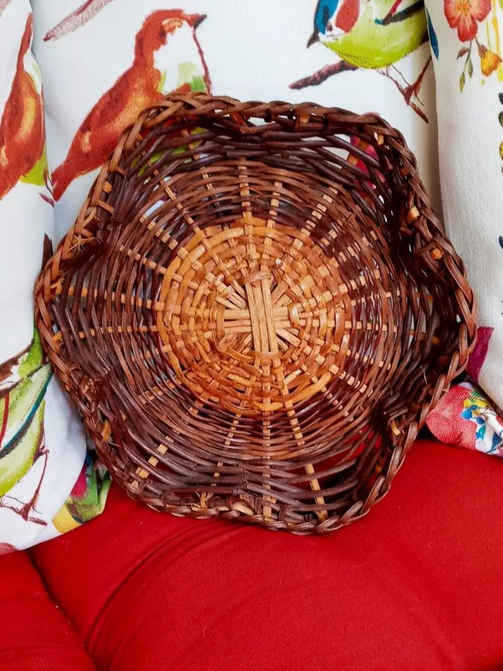 2 Unique Vintage Baskets Home Decor Cottagecore Shabby Chic Rustic Farmhouse
